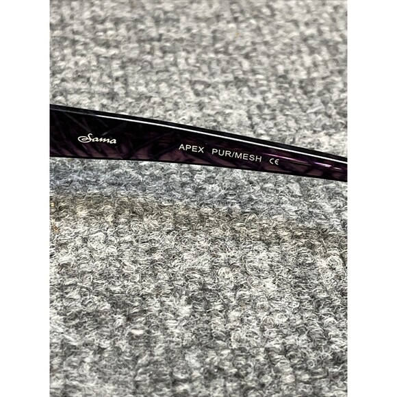 Sama Eyeglasses Frames APEX Purple Mesh Rectangular 53-18-138 - Picture 5 of 5
